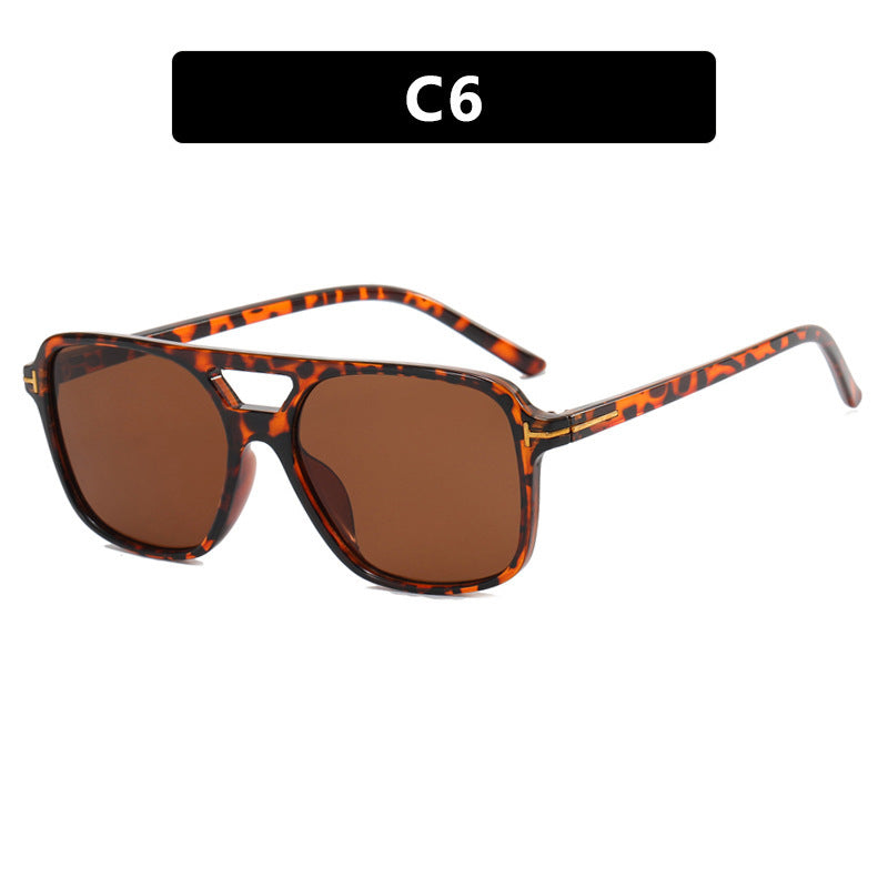 Wholesale PC Double Beam Square T Sunglasses
